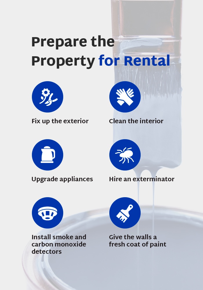 prepare the property for rental